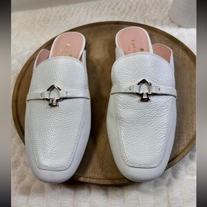 Kate Spade White Leather Mules